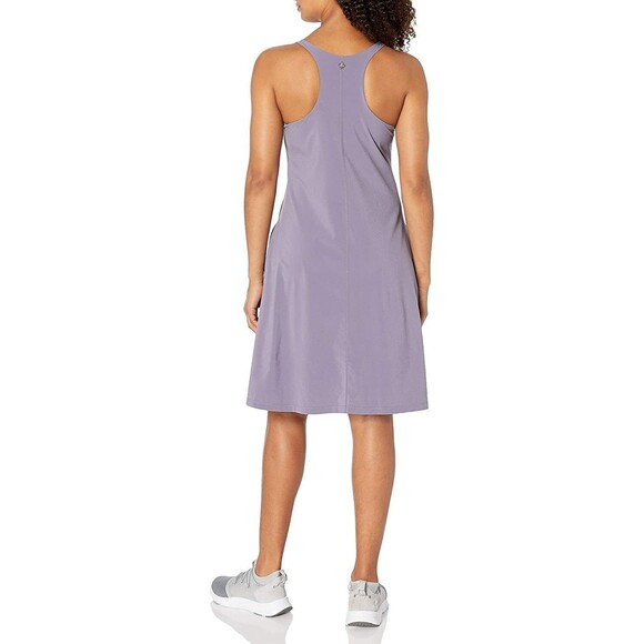 New Womens NWT PrAna S Barton Dress Coal Gray Bra Tank Zip Pockets Nice Casual - Picture 3 of 10